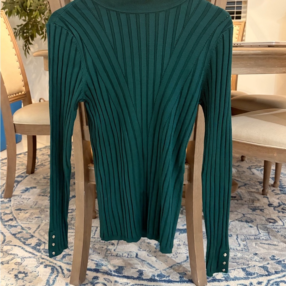White House Black Market Deep Mineral Green Top